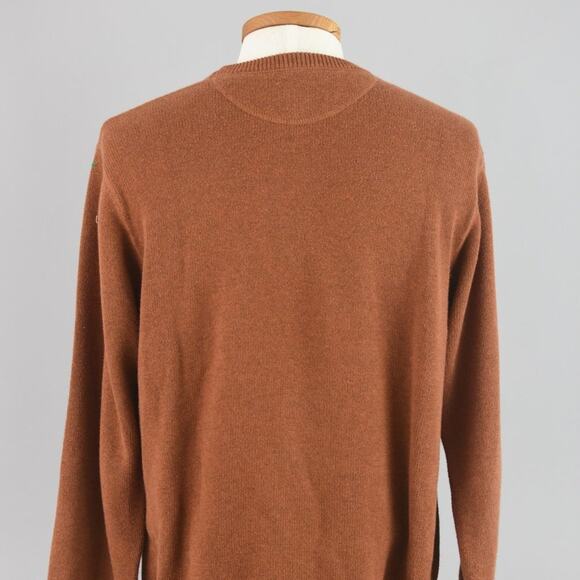 Eddie Bauer Orange Crewneck Cotton Sweater Men's Large - Picture 8 of 9
